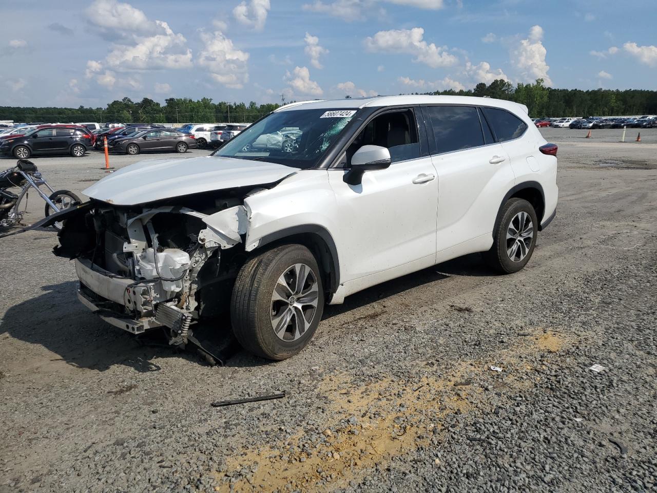 2022 TOYOTA HIGHLANDER HYBRID XLE VIN:5TDHARAH7NS512125