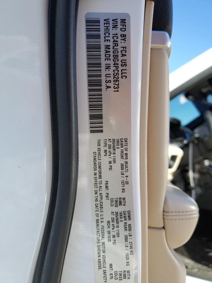 2023 JEEP GRAND CHEROKEE LIMITED VIN:1C4RJGBG4PC526731