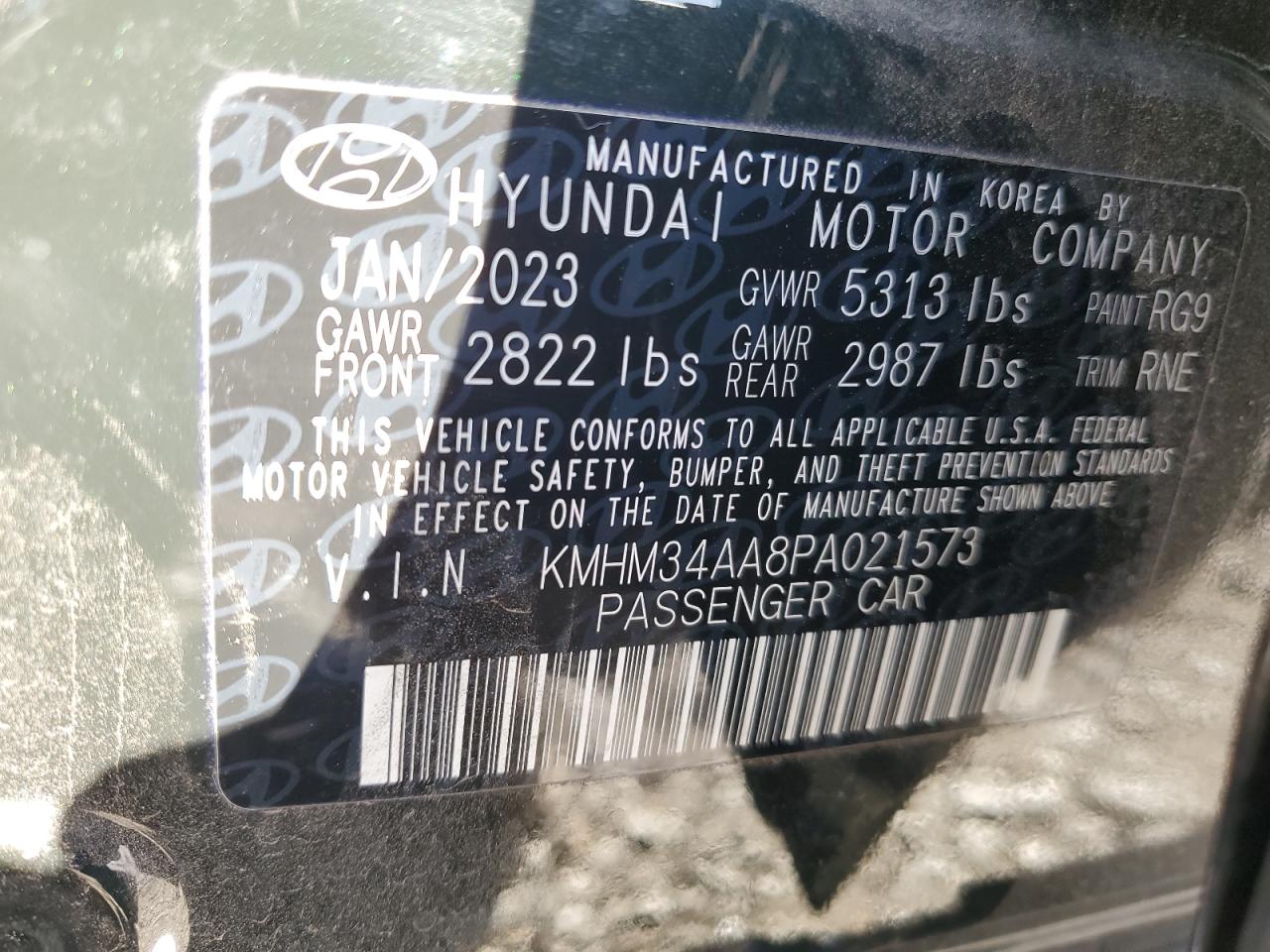 2023 HYUNDAI IONIQ 6 SEL VIN:KMHM34AA8PA021573