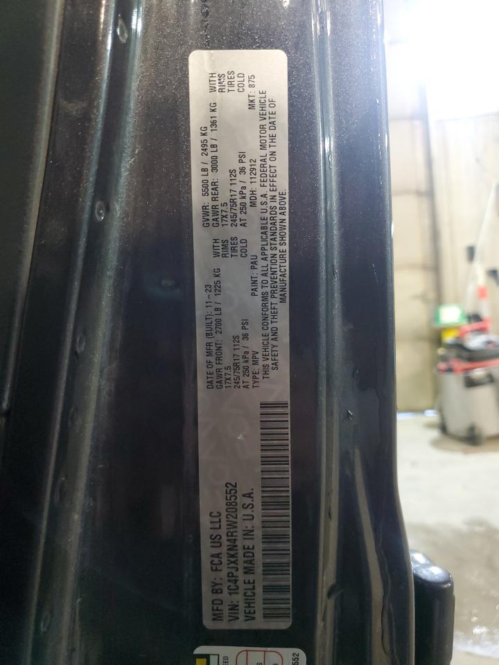 2024 JEEP WRANGLER SPORT VIN:1C4PJXKN4RW208552