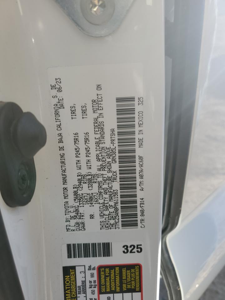 2023 TOYOTA TACOMA DOUBLE CAB VIN:3TMCZ5AN0PM611583