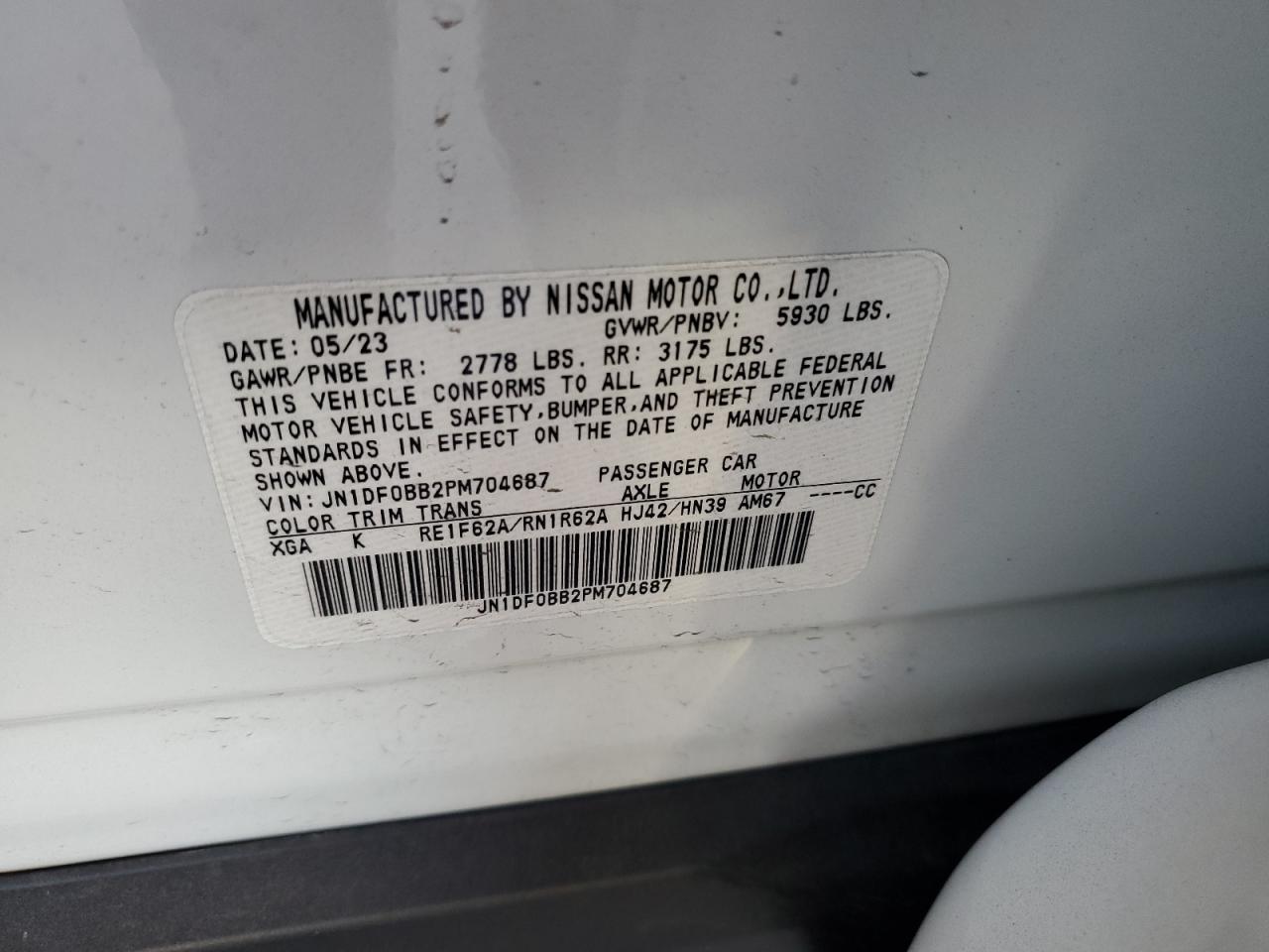 2023 NISSAN ARIYA EVOLVE+ VIN:JN1DF0BB2PM704687