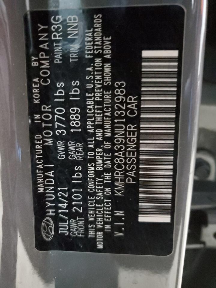 2022 HYUNDAI VENUE SEL VIN:KMHRC8A39NU132983