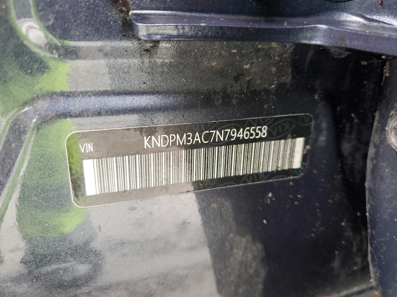 2022 KIA SPORTAGE LX VIN:KNDPM3AC7N7946558
