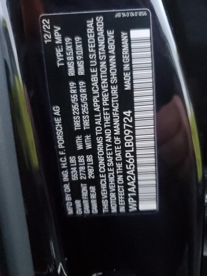 2023 PORSCHE MACAN BASE VIN:WP1AA2A56PLB09724