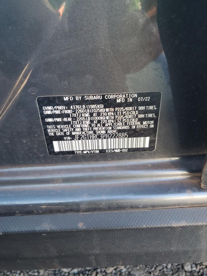 2023 SUBARU CROSSTREK SPORT VIN:JF2GTHRC3PH222885