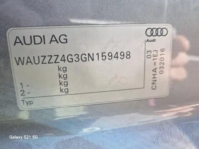 2016 Audi A6 WAUZZZ4G3GN159498 VIN:WAUZZZ4G3GN159498