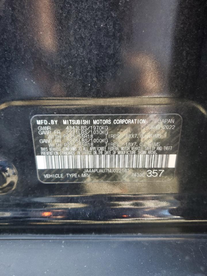 2022 MITSUBISHI OUTLANDER SPORT ES VIN:JA4APUAU7NU022161
