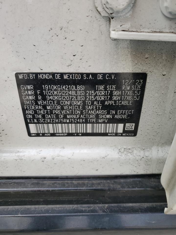 2024 HONDA HR-V EXL VIN:3CZRZ2H75RM752484