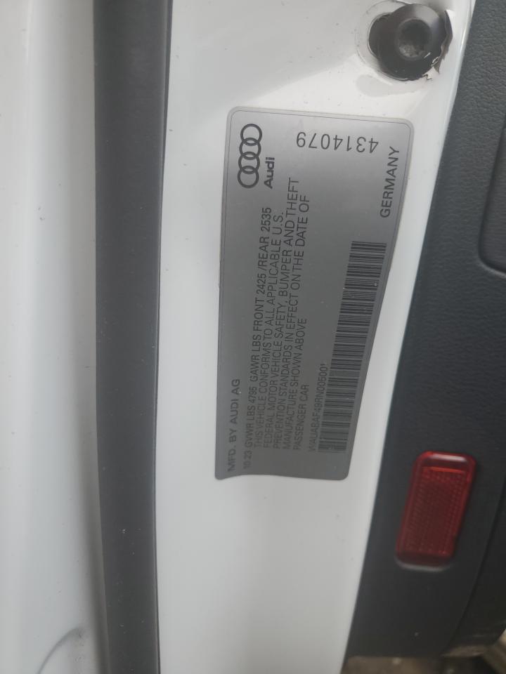 2024 AUDI A4 PREMIUM 40 VIN:WAUABAF49RN005001