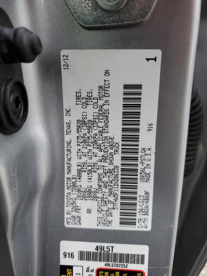 2022 TOYOTA TUNDRA CREWMAX LIMITED VIN:5TFHW5F11DX286338