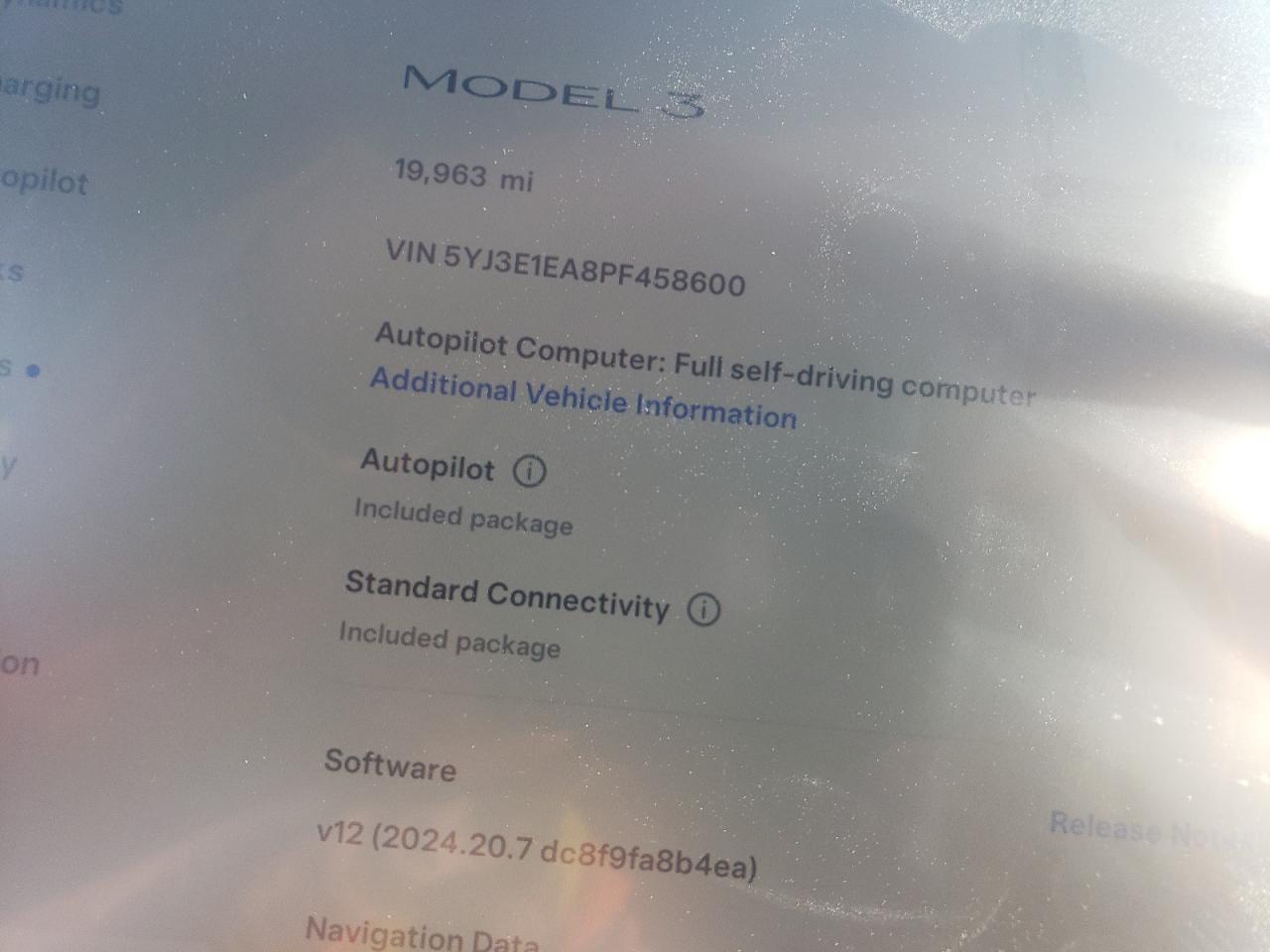 2023 TESLA MODEL 3  VIN:5YJ3E1EA8PF458600