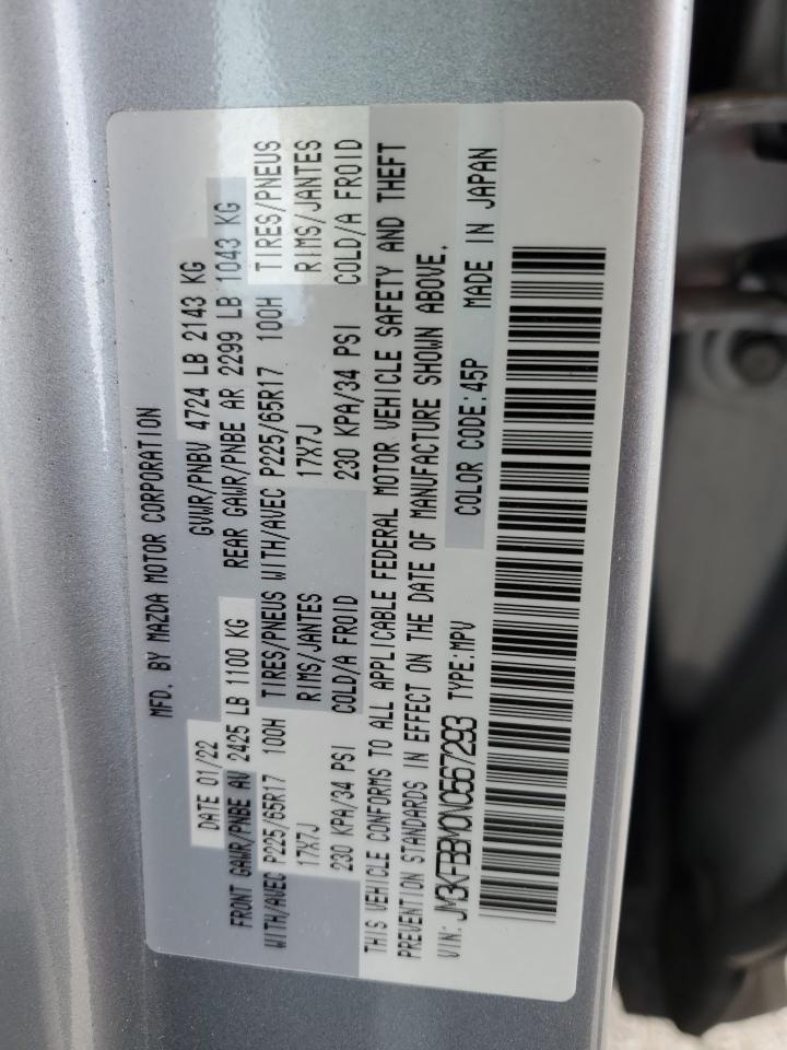 2022 MAZDA CX-5 SELECT VIN:JM3KFBBM0N0567293