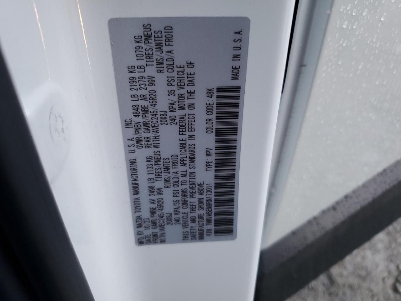 2024 MAZDA CX-50 PREMIUM PLUS VIN:7MMVABEM9RN173011