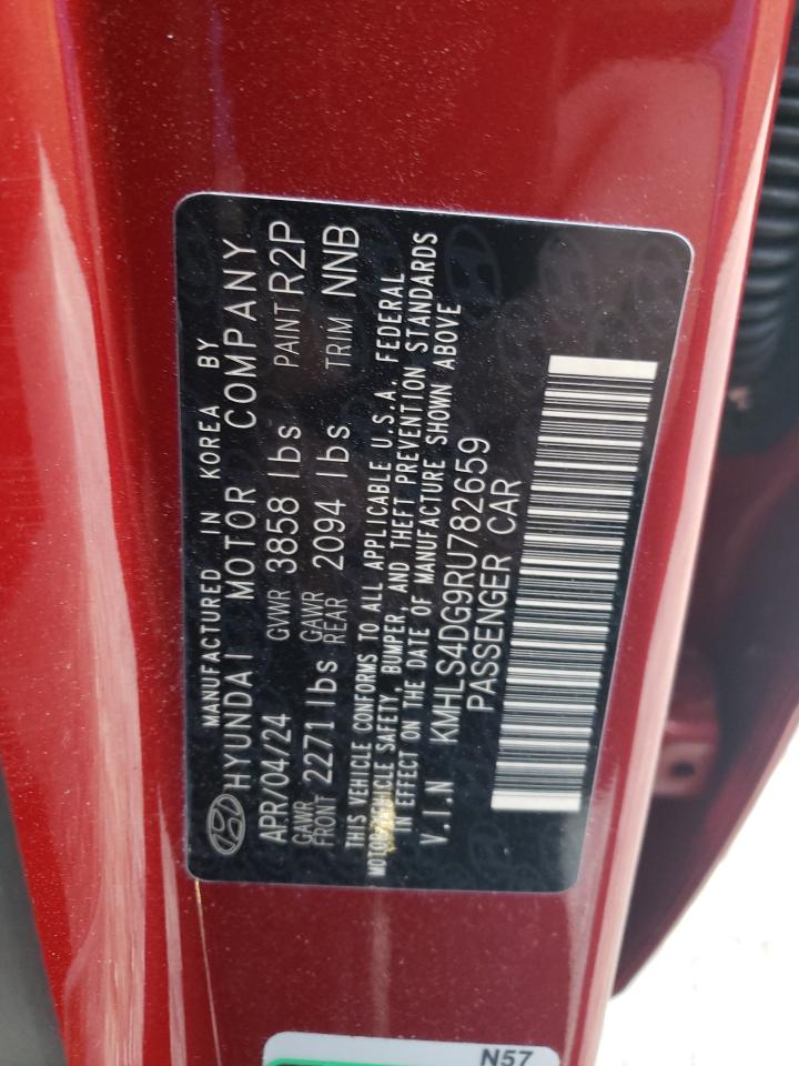 2024 HYUNDAI ELANTRA SEL VIN:KMHLS4DG9RU782659