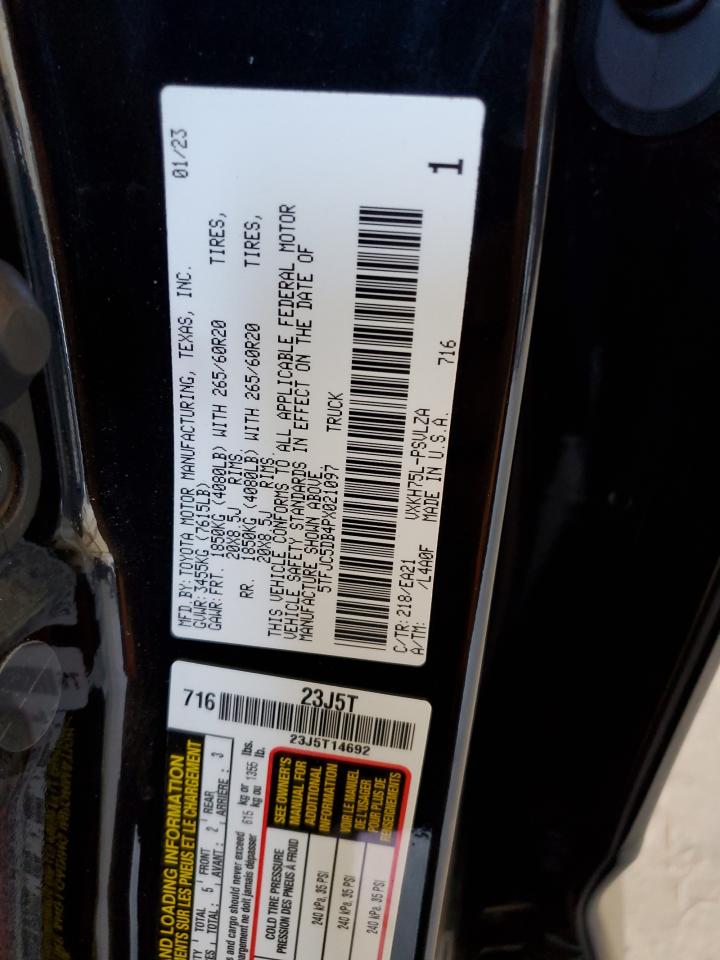 2023 TOYOTA TUNDRA CREWMAX LIMITED VIN:5TFJC5DB4PX021097