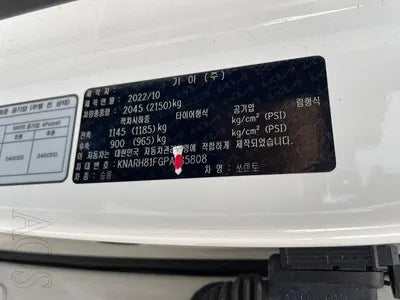 2022 Kia Sorento KNARH81FGPA185808 VIN:KNARH81FGPA185808
