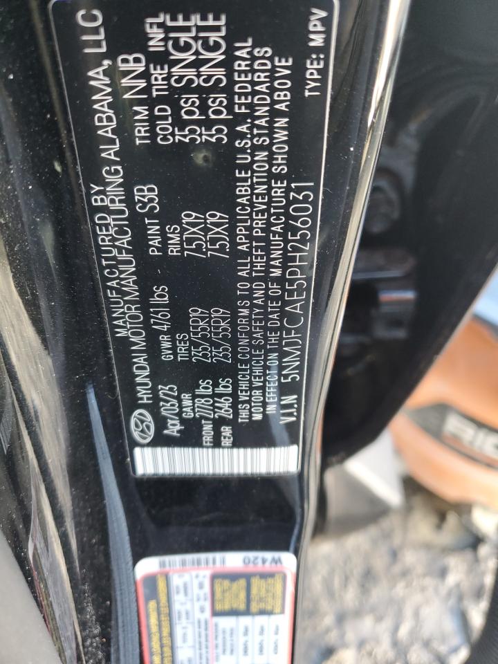 2023 HYUNDAI TUCSON SEL VIN:5NMJFCAE5PH256031