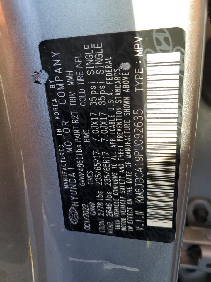 2023 HYUNDAI TUCSON BLUE VIN:KM8JBCA19PU092635