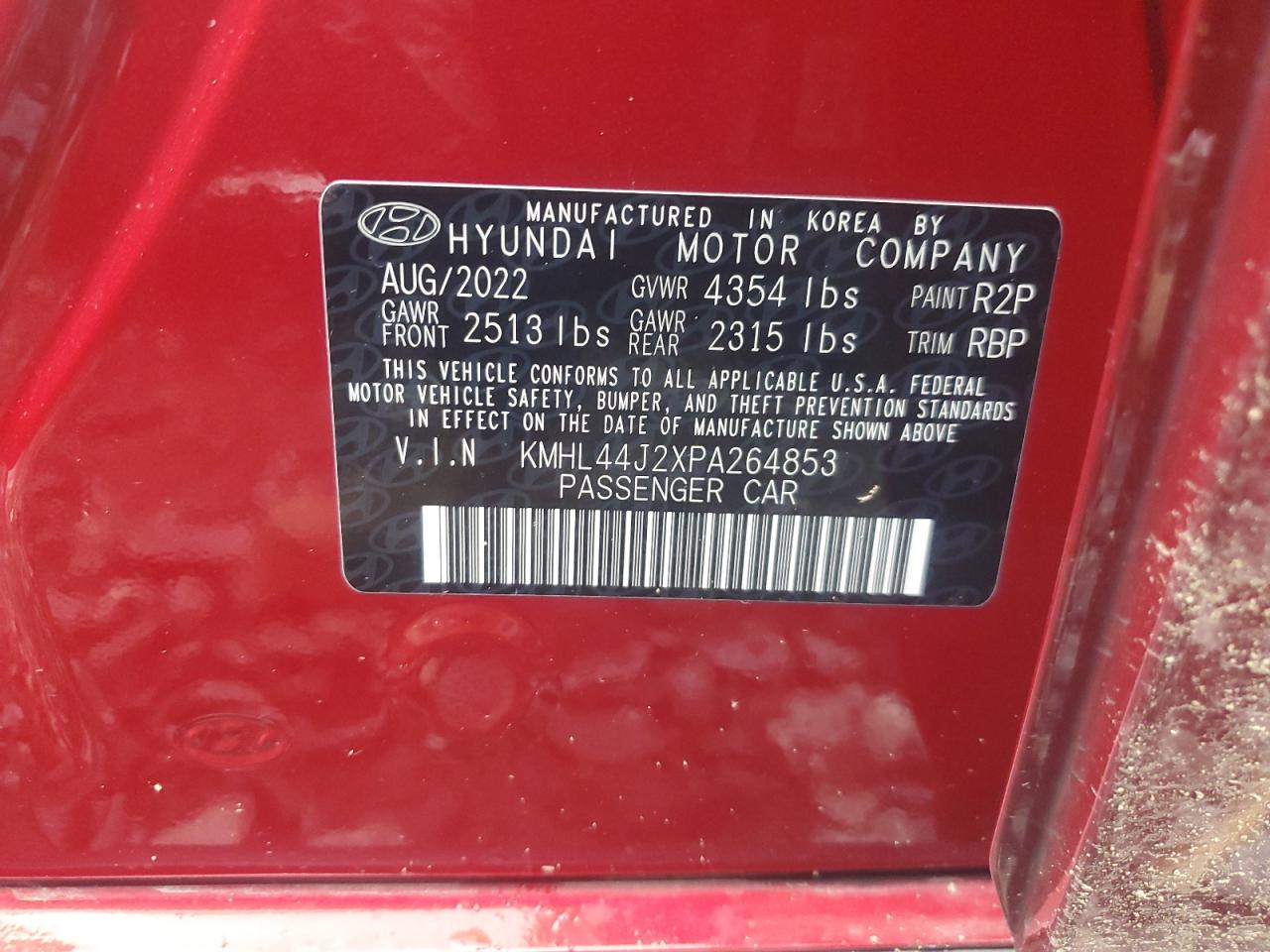2023 HYUNDAI SONATA SEL PLUS VIN:KMHL44J2XPA264853