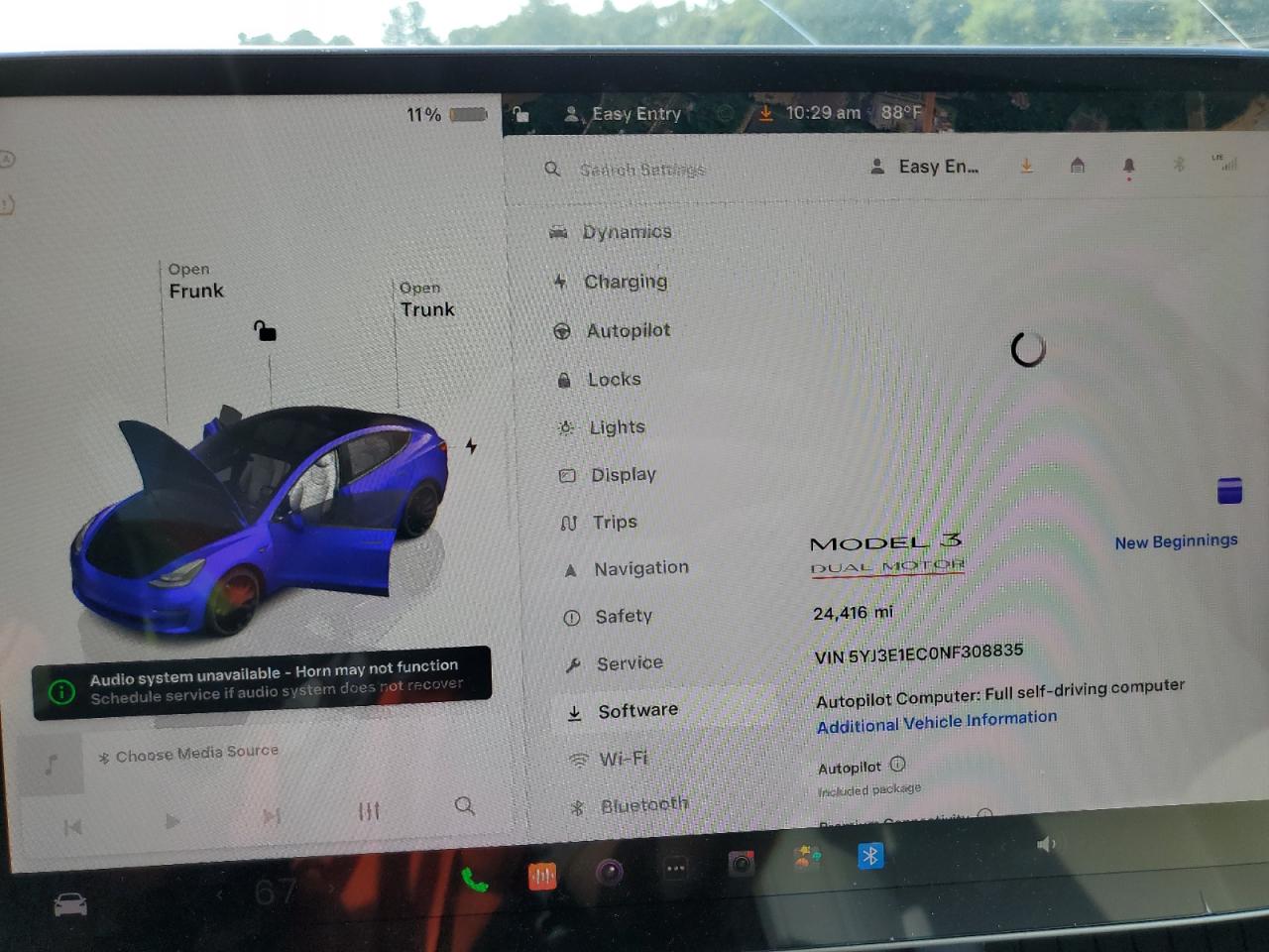 2022 TESLA MODEL 3  VIN:5YJ3E1EC0NF308835