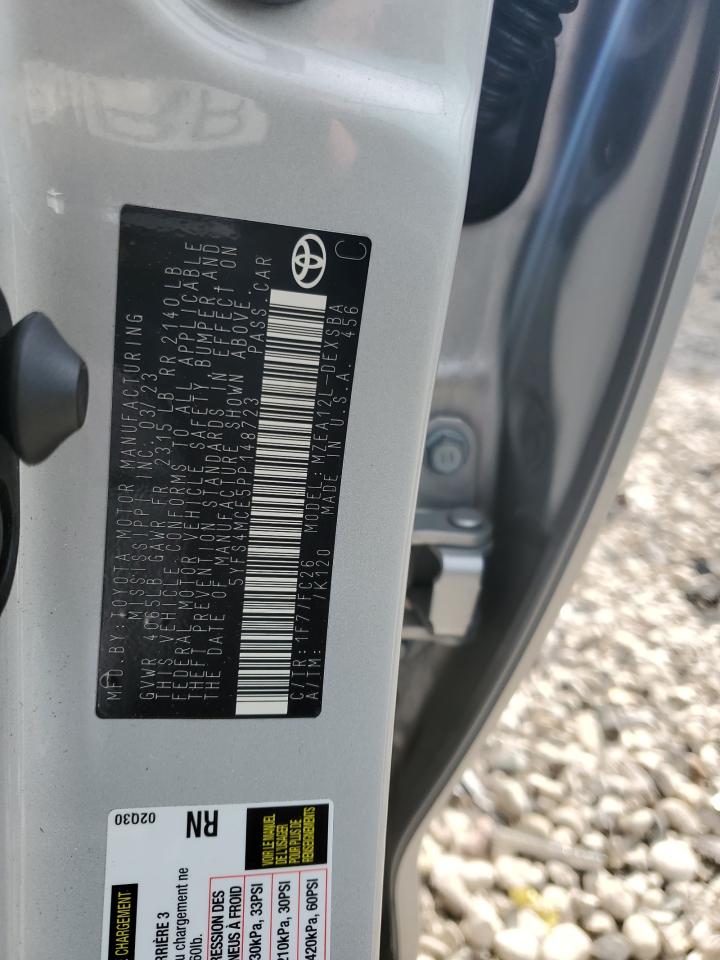 2023 TOYOTA COROLLA SE VIN:5YFS4MCE5PP148723