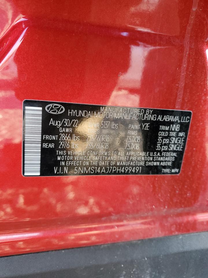 2023 HYUNDAI SANTA FE SE VIN:5NMS14AJ7PH499491