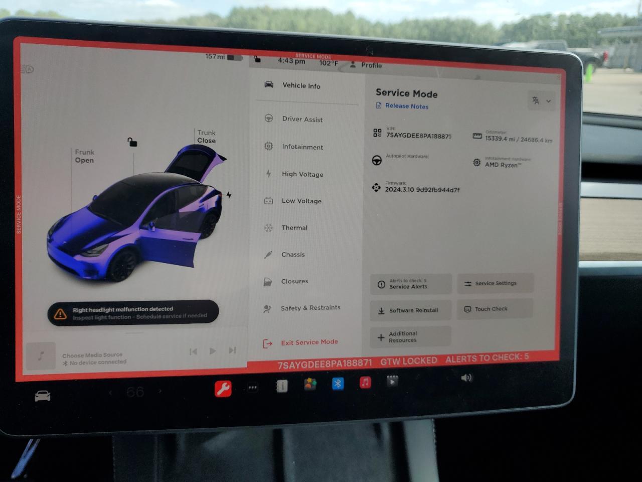 2023 TESLA MODEL Y  VIN:7SAYGDEE8PA188871