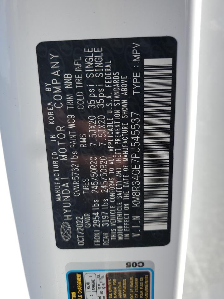 2023 HYUNDAI PALISADE XRT VIN:KM8R34GE7PU545537