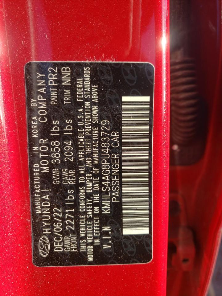 2023 HYUNDAI ELANTRA SEL VIN:KMHLS4AG8PU483729