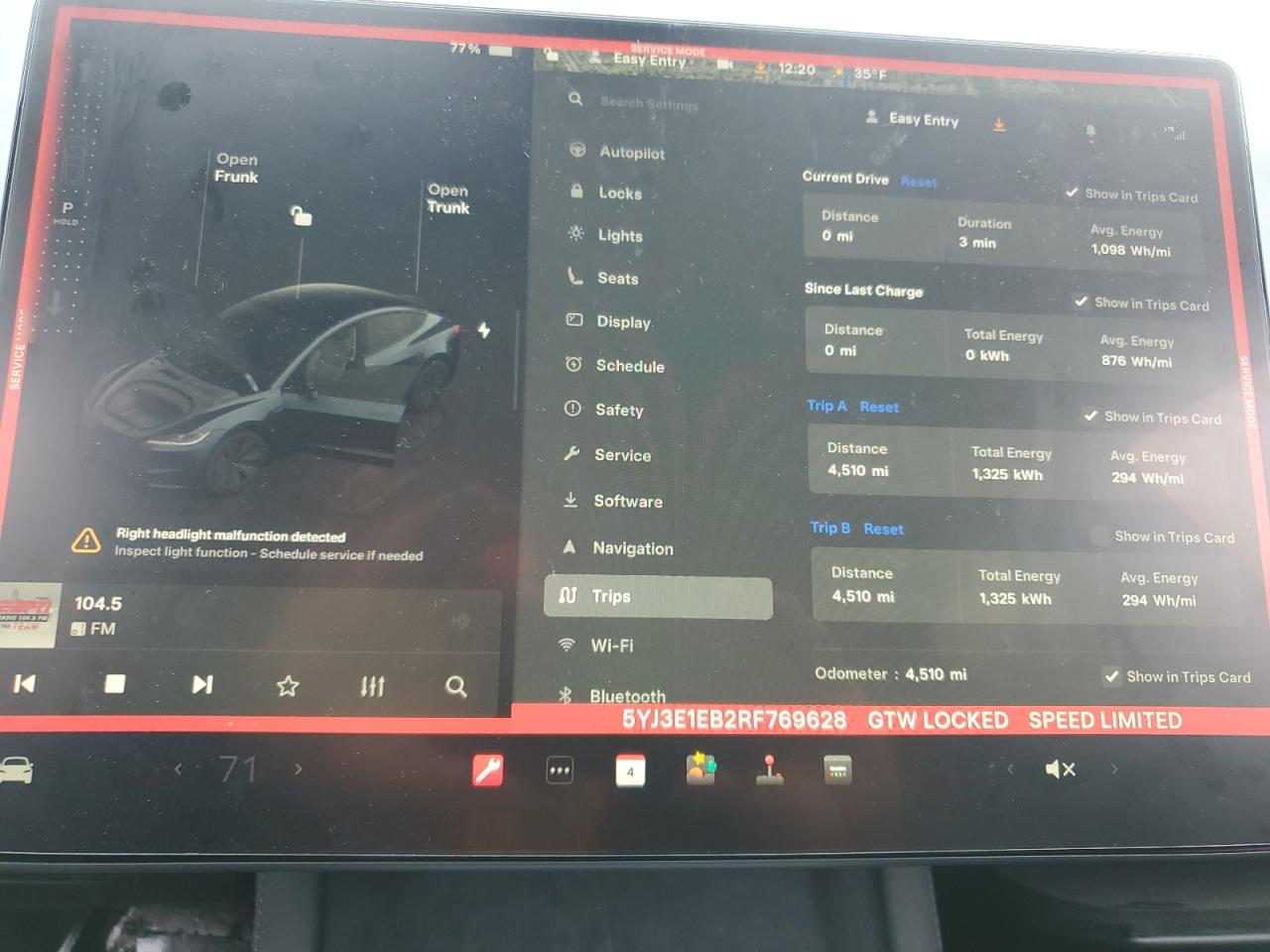 2024 TESLA MODEL 3  VIN:5YJ3E1EB2RF769628