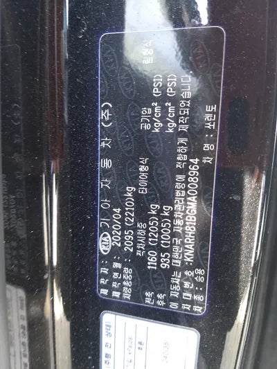 2021 Kia Sorento KNARH81BGMA008964 VIN:KNARH81BGMA008964