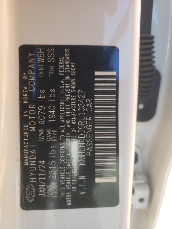 2024 HYUNDAI ELANTRA LIMITED VIN:KMHLN4DJ9RU103427