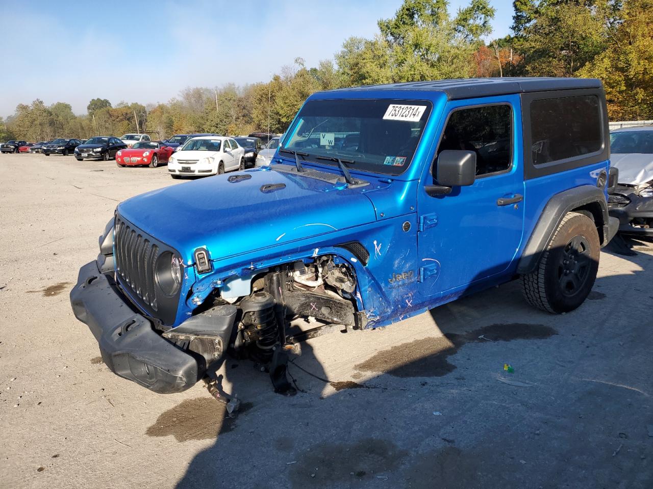 2022 JEEP WRANGLER SPORT VIN:1C4GJXAN6NW144767