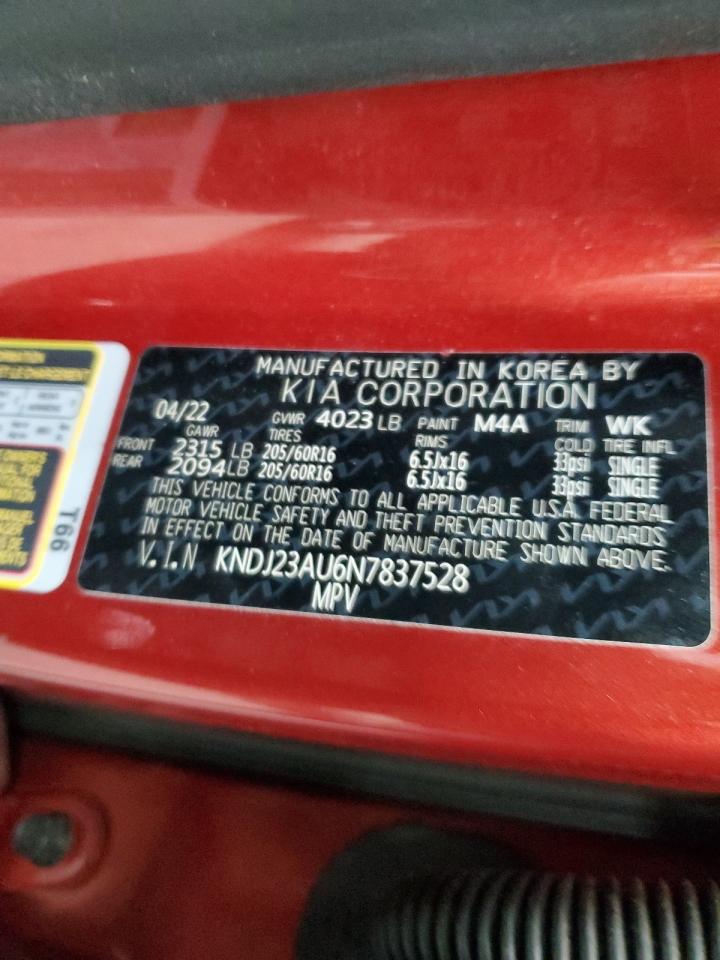 2022 KIA SOUL LX VIN:KNDJ23AU6N7837528