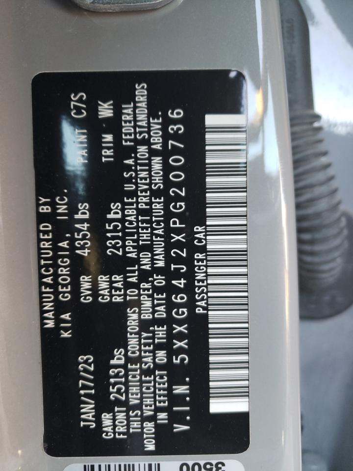 2023 KIA K5 GT LINE VIN:5XXG64J2XPG200736
