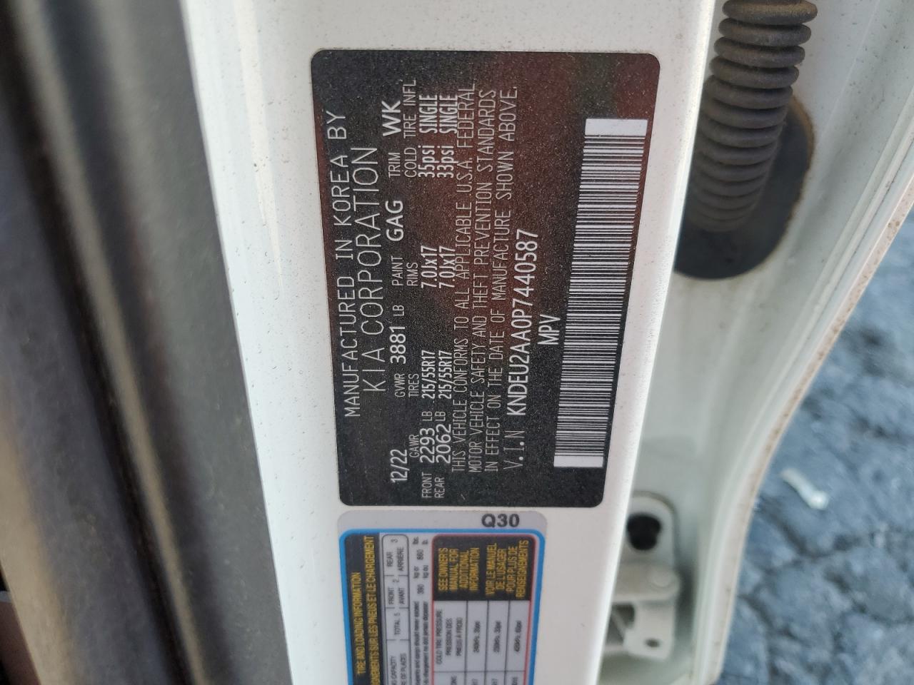 2023 KIA SELTOS S VIN:KNDEU2AA0P7440587