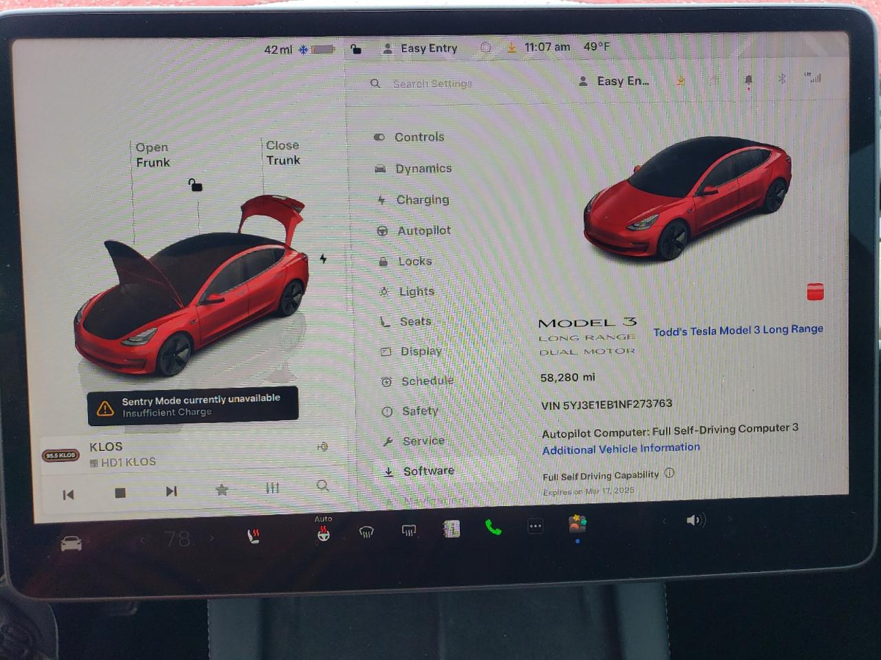 2022 TESLA MODEL 3  VIN:5YJ3E1EB1NF273763