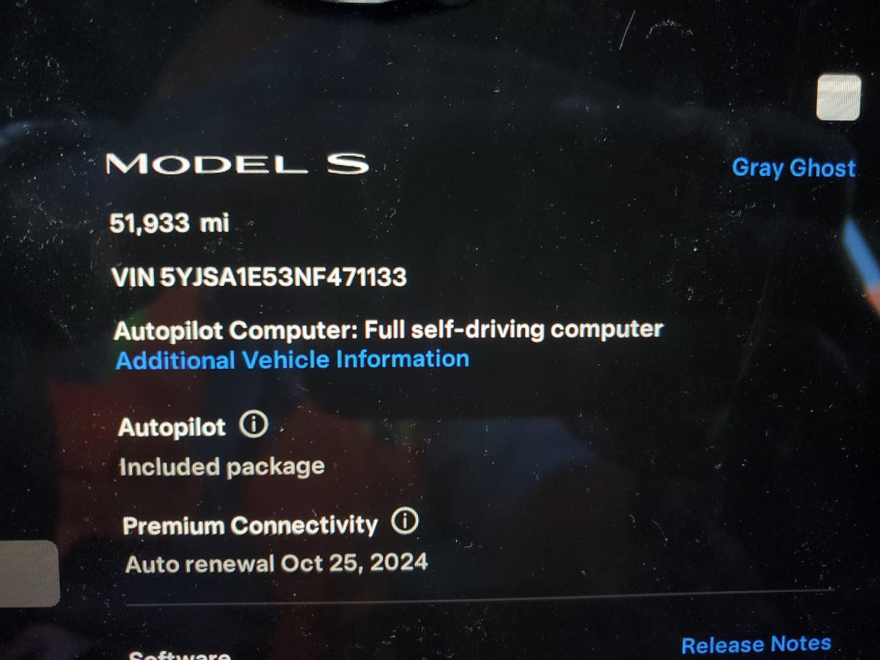 2022 TESLA MODEL S  VIN:5YJSA1E53NF471133