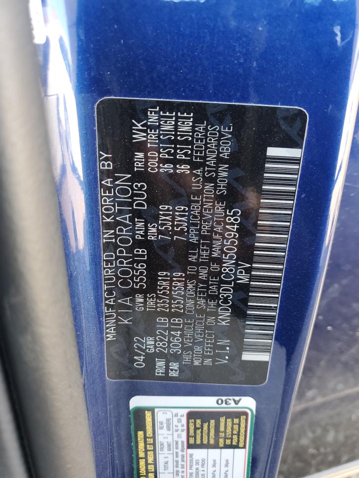2022 KIA EV6 LIGHT VIN:KNDC3DLC8N5059485
