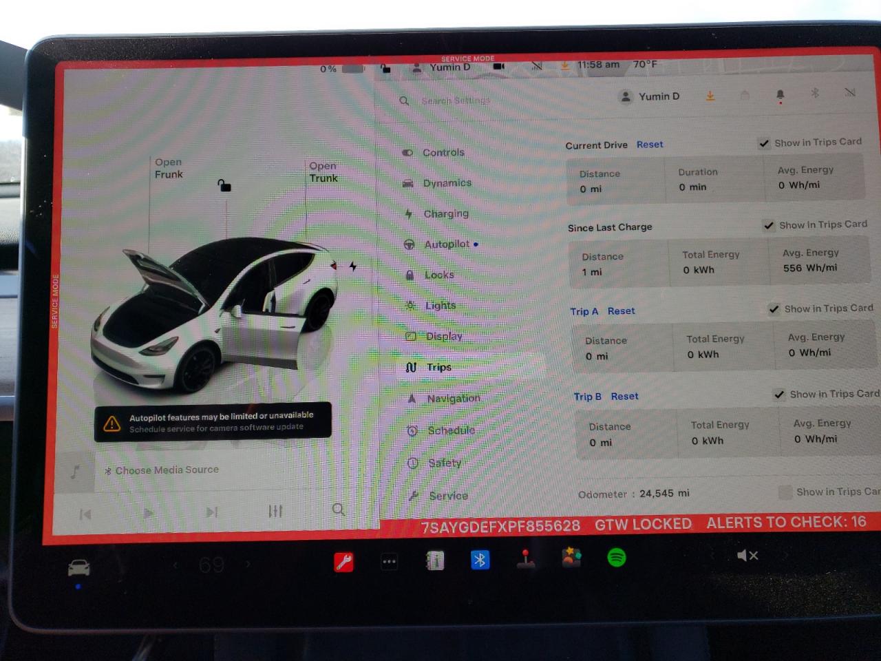 2023 TESLA MODEL Y  VIN:7SAYGDEFXPF855628