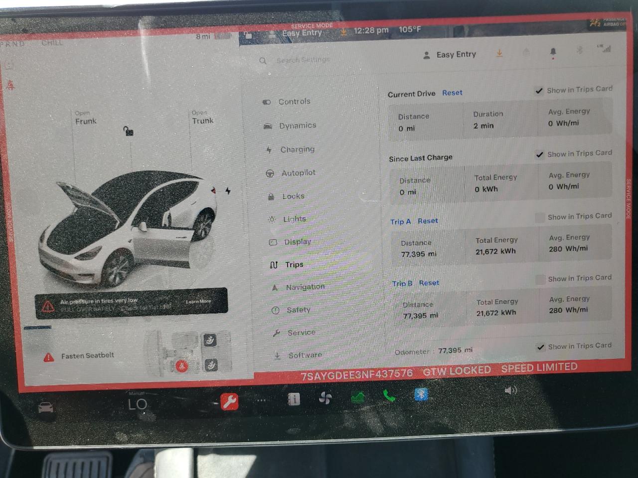 2022 TESLA MODEL Y  VIN:7SAYGDEE3NF437576