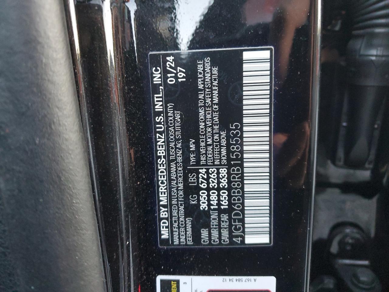 2024 MERCEDES-BENZ GLE COUPE AMG 53 4MATIC VIN:4JGFD6BB8RB158535