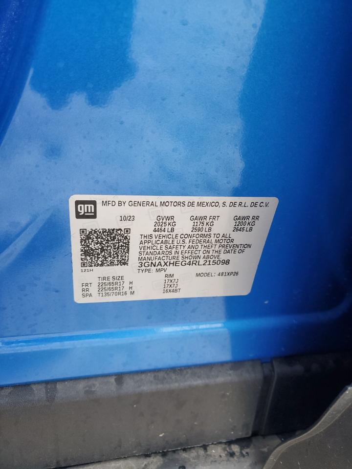 2024 CHEVROLET EQUINOX LS VIN:3GNAXHEG4RL215098