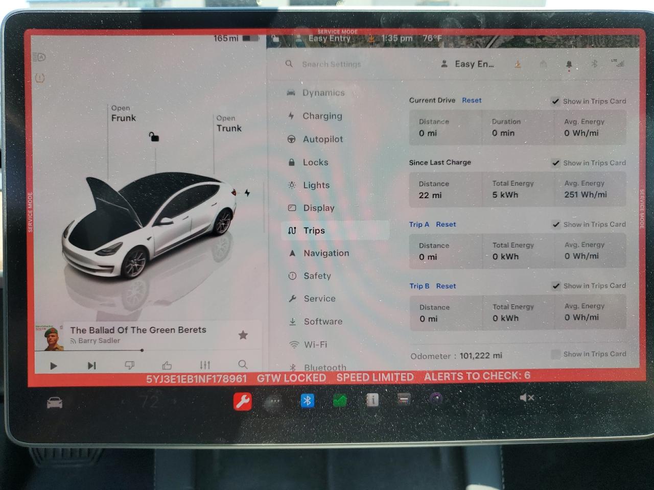 2022 TESLA MODEL 3  VIN:5YJ3E1EB1NF178961