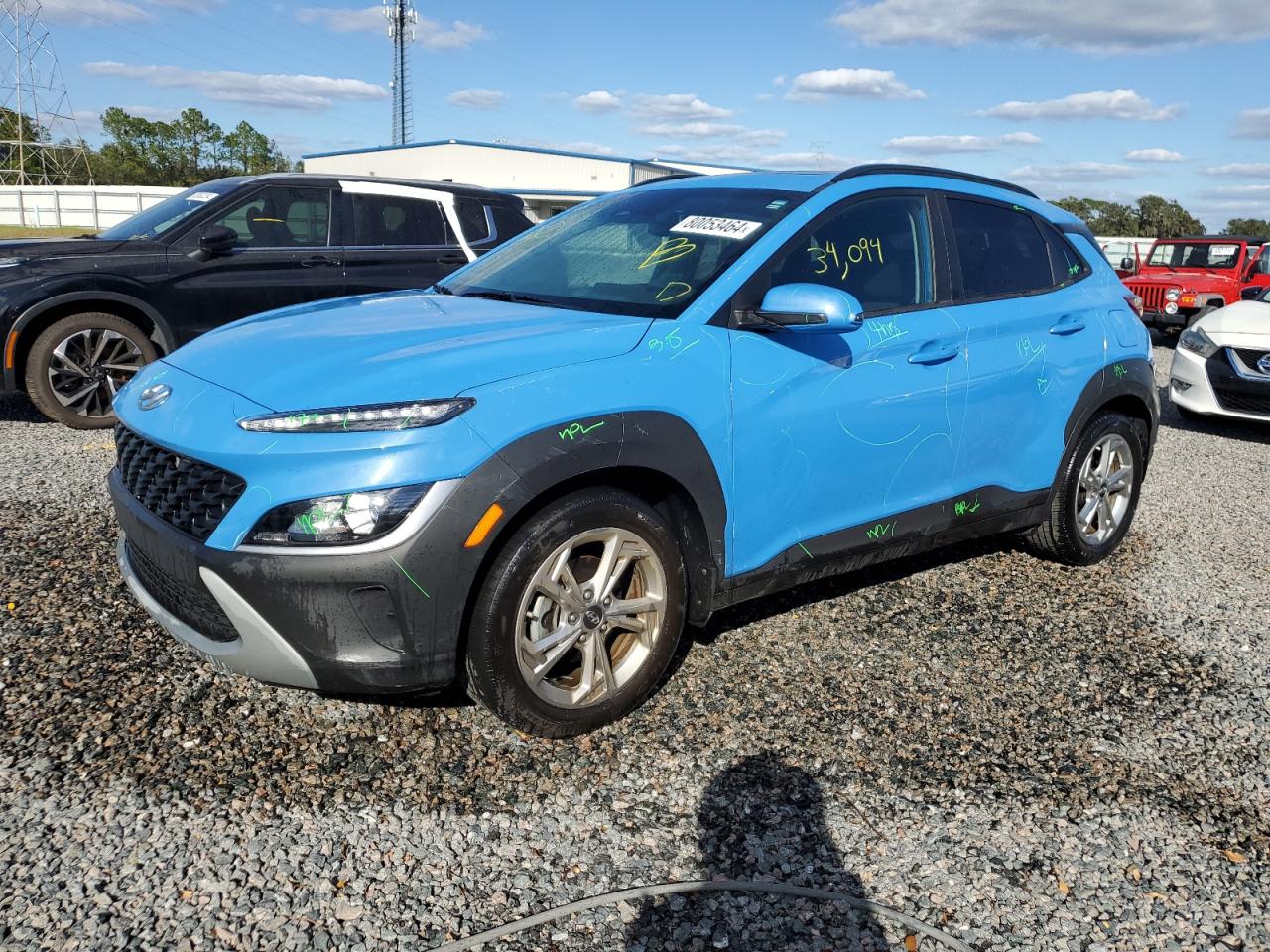 2022 HYUNDAI KONA SEL VIN:KM8K32AB3NU856349