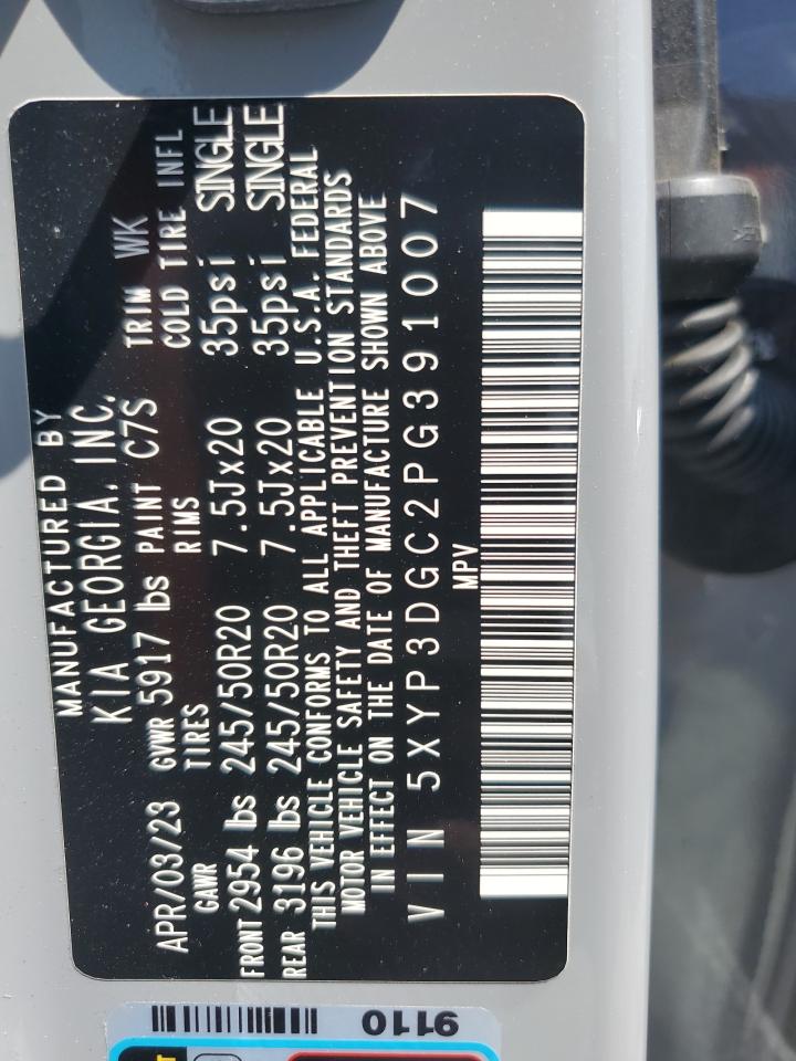 2023 KIA TELLURIDE EX VIN:WP0AA2A8XNS255297
