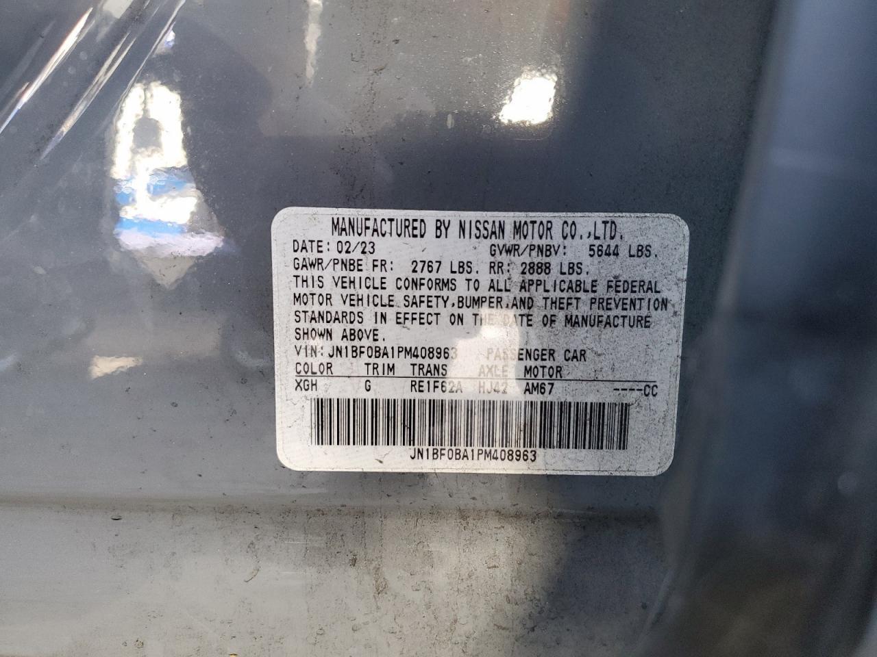 2023 NISSAN ARIYA EVOLVE+ VIN:JN1BF0BA1PM408963