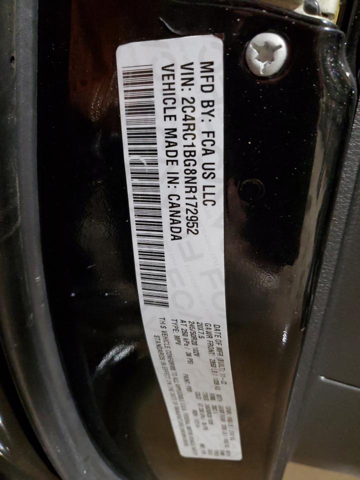 2022 CHRYSLER PACIFICA TOURING L VIN:2C4RC1BG8NR172952