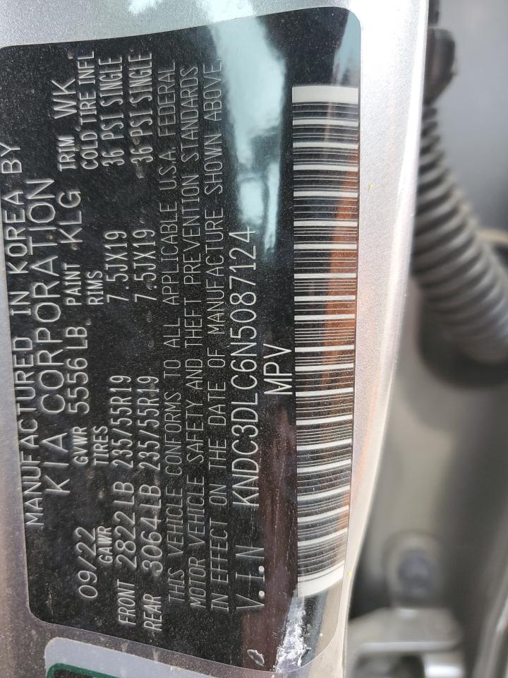 2022 KIA EV6 LIGHT VIN:KNDC3DLC6N5087124